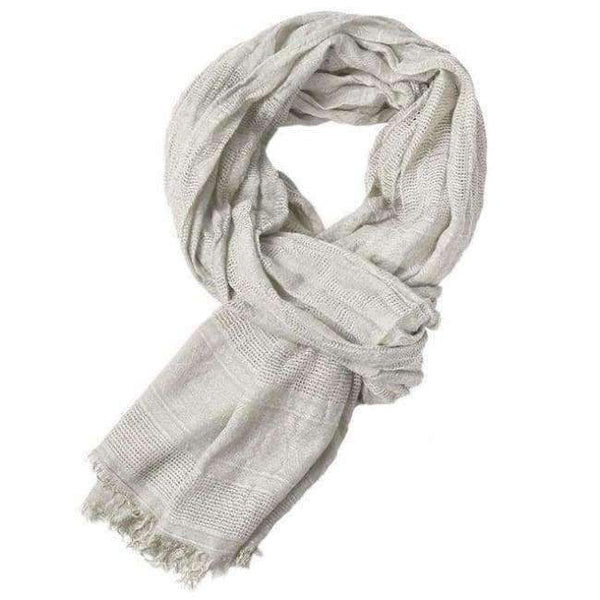 Planet Gates White Guttavalli Men Viscose Solid Chevron Long Scarf Soft Winter Summer Crepe Fashion Skinny Shawl Autumn Wrinkle Geometric Wraps