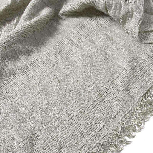 Planet Gates White Guttavalli Men Viscose Solid Chevron Long Scarf Soft Winter Summer Crepe Fashion Skinny Shawl Autumn Wrinkle Geometric Wraps