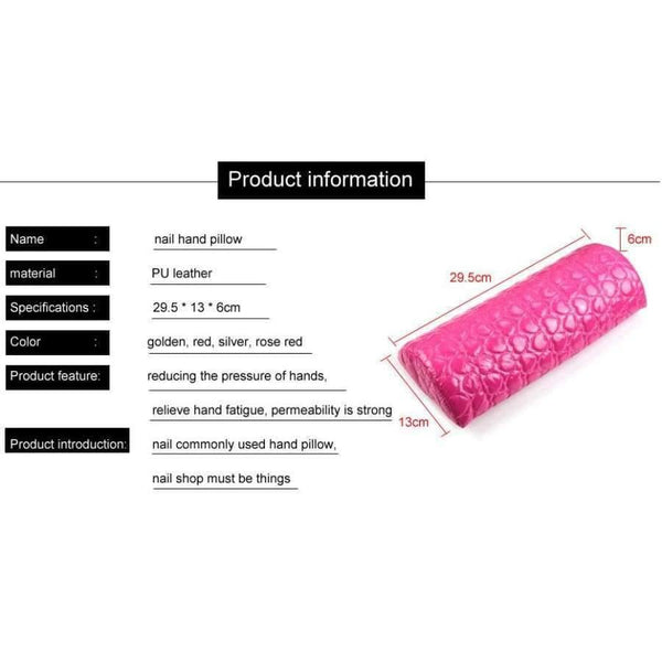 Planet Gates White Hand Rests Pillow Nail Art Pillow for Manicure Hand Arm Rest Pillow Cushion PU Leather Manicure Tool Nail Form Equipment