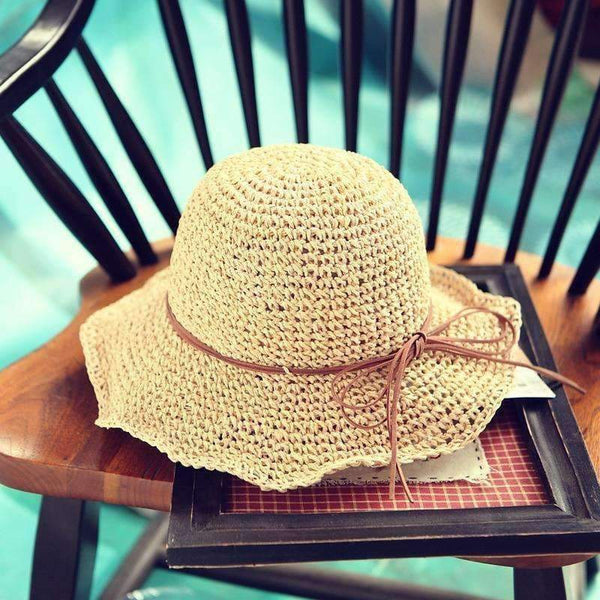 Planet Gates White Handmade Weave Raffia Sun Hats For Women Black Ribbon Lace Up Large Brim Straw Hat Outdoor Beach Summer Caps Chapeu Feminino