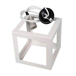 Planet Gates White Hanging Light Square Lampshade E27 Bulb Retro Ceiling Light Fitting Lamp Guard Wire Cage Lamp Cover Lamp shades Chandelier