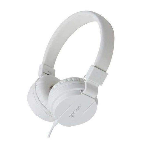 Planet Gates White Headphones Earphones 3.5mm AUX Foldable Portable Adjustable Gaming Headset For Phones MP3 MP4 Computer PC Music Gift