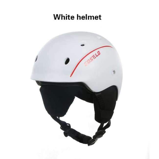 Planet Gates WH with yellow goggl Skateboard Ski Snowboard Helmet ski goggles Integrally-molded Ultralight Breathable Ski Helmet