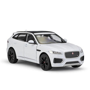 Planet Gates White High Simulation WELLY Diecast Model Car 1:24 Scale Car Toy JAGUAR F-Pace SUV Metal Alloy Toy Car For Children Gift Collection