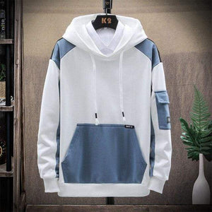 Planet Gates White Hoodie Men / Asian-M Mens Hoodies Men  Spring Patchwork Sweatshirt Japanese Streetwear Harajuku Hip Hop Oversized Yellow Hoodie Men