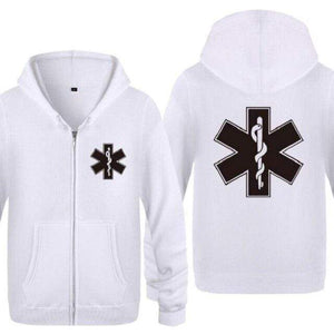 Planet Gates white hoodies 3 / XXL Emergency Ambulance Printed Hoodies Men Brand Fleece Long Sleeve Mens Jacket Sweatshirt Coat Winter Hoody Moletom Sudaderas