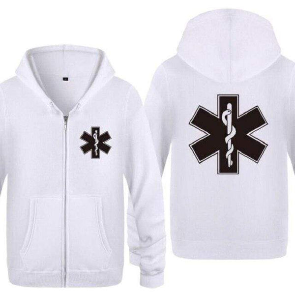 Planet Gates white hoodies 3 / XXL Emergency Ambulance Printed Hoodies Men Brand Fleece Long Sleeve Mens Jacket Sweatshirt Coat Winter Hoody Moletom Sudaderas
