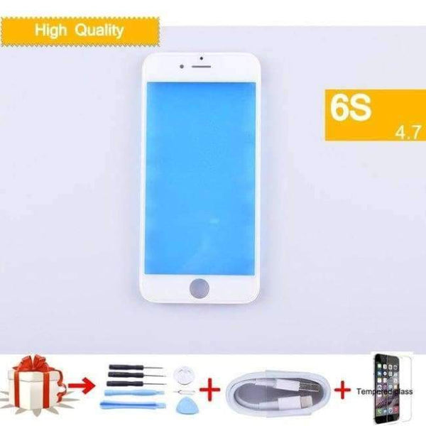 Planet Gates White iPhone 6S Touch Screen Digitizer GLASS Lens panel Front LCD panel with frame bezel for iphone6S External LCD glass tools