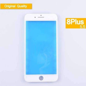 Planet Gates White iPhone 8 Plus 8Plus Front LCD Touch Screen Digitizer GLASS Lens panel with frame bezel for iphone 8 plus External LCD glass