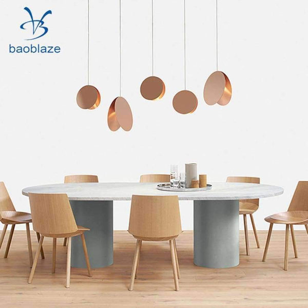 Planet Gates White Iron Round Modern Shade Chandelier Ceiling Hanging Lamp LivingRoom E14