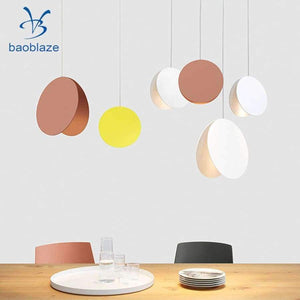 Planet Gates White Iron Round Modern Shade Chandelier Ceiling Hanging Lamp LivingRoom E14