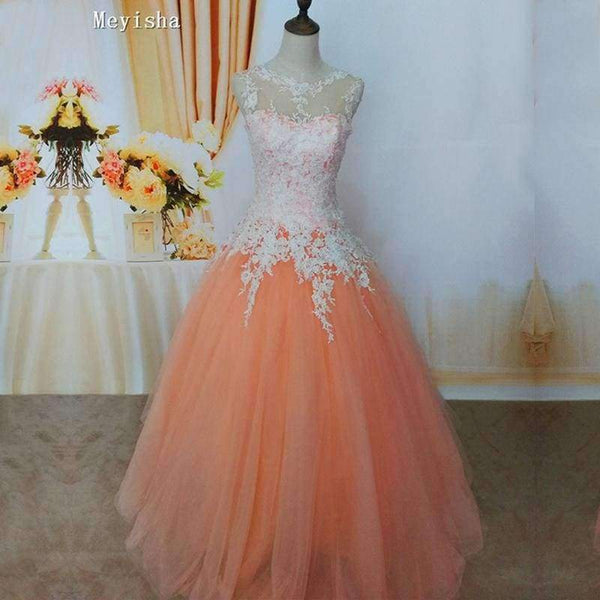 Planet Gates White Ivory Champagne Pink Orange Silver Lace Wedding Dress for brides plus size maxi formal gown Size 2-26
