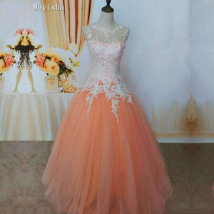 Planet Gates White Ivory Champagne Pink Orange Silver Lace Wedding Dress for brides plus size maxi formal gown Size 2-26