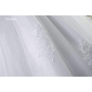 Planet Gates White Ivory Gown Tulle Sweetheart Wedding Dress Real Photo Court Train for bride Dresses plus size High Quality