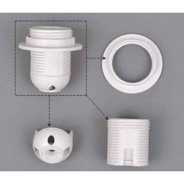 Planet Gates White IWHD DIY Fitting E27 Lamp Bulb Holder E14 Black White 110v-220v Lighting Accessory Fitting E27 Socket Base Portalmapara