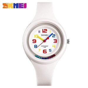 Planet Gates White Kids Watch Colorful Quartz Wristwatch 50M Waterproof Alarm Clock Boys Girls Children Watches Reloj Mujer