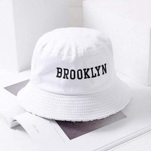 Planet Gates white / L(55-59cm) Brooklyn Bucket Hat  Sad Boy Fisherman  Hat Outdoor Travel Hat Fashion Sun Cap for Men Women Bob Panama big  head
