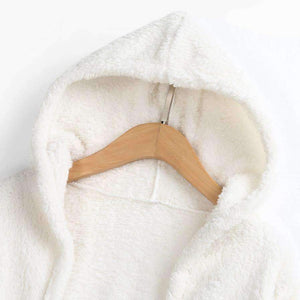 Planet Gates White / L / China Coats Jackets Lambswool Hoodie Knit Cardigan Sweaters Outerwear With Pocket coats and jackets women 2018JUL30