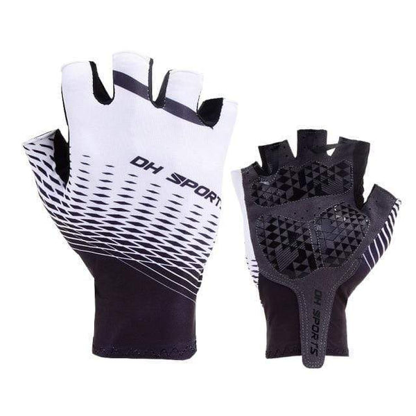 Planet Gates White / L Cycling Gloves Half Finger Gel Sports Racing Bicycle Mittens Women Men Summer Road Bike Anti-slip Outdoor Gloves
