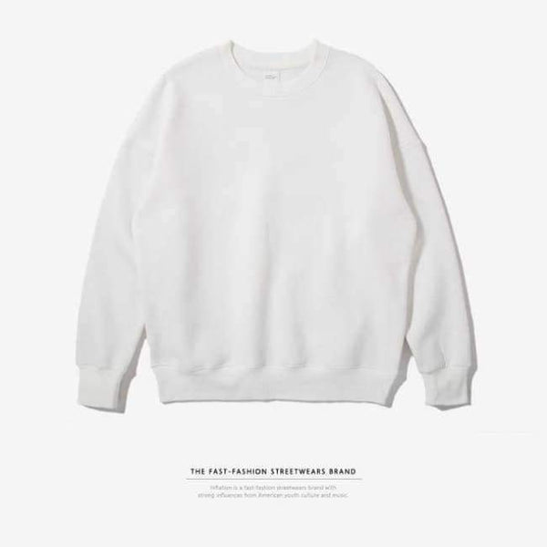 Planet Gates White / L INFLATION 2017 Winter Mens Hip Hop Solid Color  Hoodies Velvet Fabrics Sweatshirts 12 Solid Color  Winter Men Sweatshirts 166W17