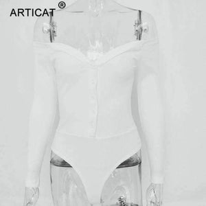 Planet Gates White / L Off Shoulder Knitted Sexy Bodysuit Women 2018 Strapless Elastic Summer Top Bodycon Jumpsuit Rompers Casual Body Playsuit