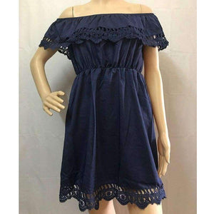 Planet Gates White / L Off Shoulder Ruffles Dress Women 2018 Summer Lace One shoulder Sundresses Beach Casual Shirt Short Mini Party Dresses