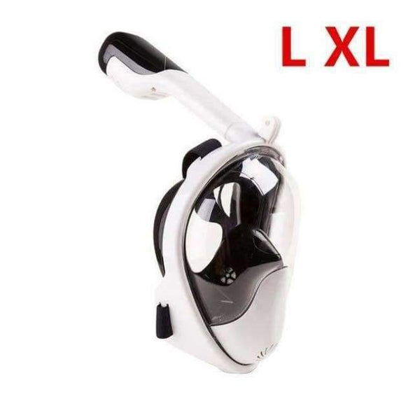 Planet Gates White  L XL Diving Mask Scuba Mask Underwater Anti Fog Full Face Snorkeling Mask Women Men Kids Swimming Snorkel Diving Equipment
