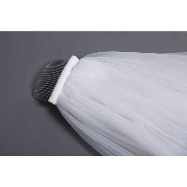 Planet Gates White Lace Applique Two Layers Wedding Veils 2018 1.5 M Long Veils With Comb Wedding Accessories Bridal Veil velos de novia