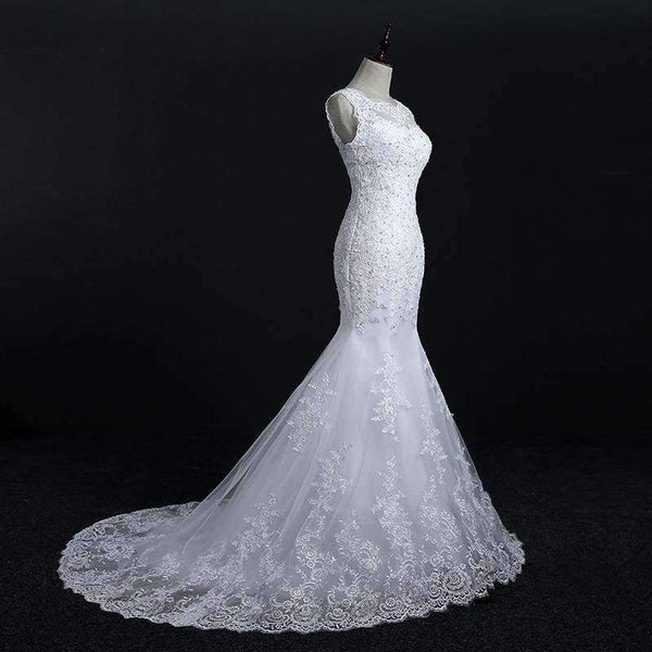 Planet Gates white lace up / 2 New Arrival Lace Mermaid Wedding Dresses 2017 Plus Size Bridal Alibaba Wedding Gowns Real Photo Free Shipping FSM-144M