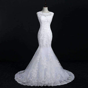 Planet Gates white lace up / 2 New Arrival Lace Mermaid Wedding Dresses 2017 Plus Size Bridal Alibaba Wedding Gowns Real Photo Free Shipping FSM-144M