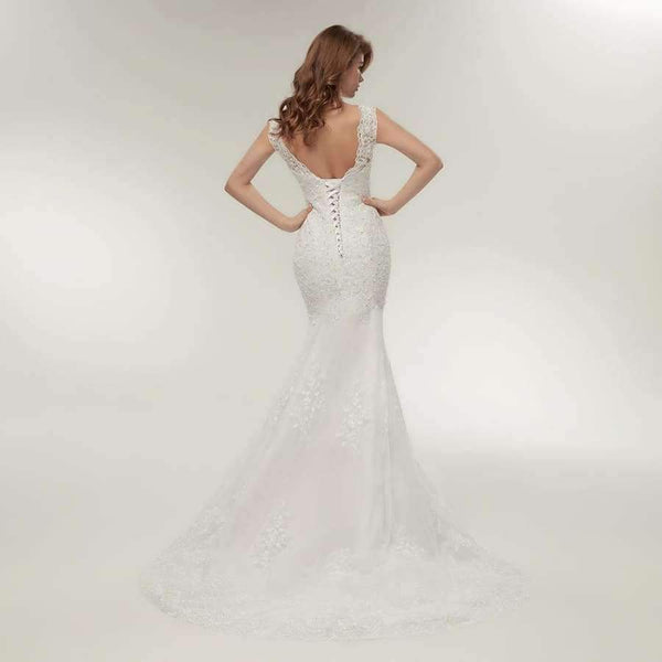 Planet Gates white lace up / 2 New Arrival Lace Mermaid Wedding Dresses 2017 Plus Size Bridal Alibaba Wedding Gowns Real Photo Free Shipping FSM-144M