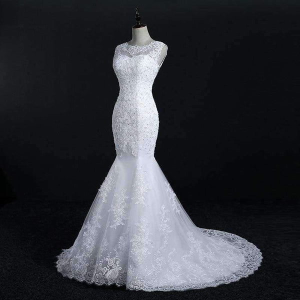 Planet Gates white lace up / 2 New Arrival Lace Mermaid Wedding Dresses 2017 Plus Size Bridal Alibaba Wedding Gowns Real Photo Free Shipping FSM-144M