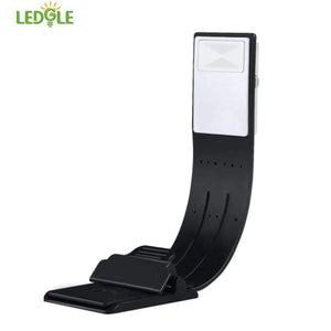 Planet Gates white LEDGLE Rechargeable Reading Lamp Compact Book Light Flexible LED Light Clip-on LED Lamp for Kindle and Book 4 Modes Black