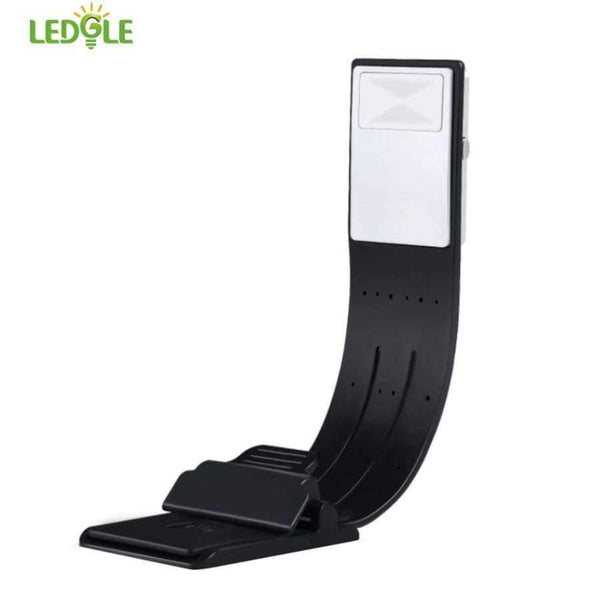 Planet Gates white LEDGLE Rechargeable Reading Lamp Compact Book Light Flexible LED Light Clip-on LED Lamp for Kindle and Book 4 Modes Black