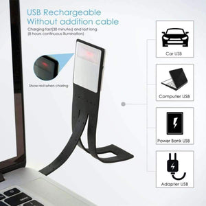 Planet Gates white LEDGLE Rechargeable Reading Lamp Compact Book Light Flexible LED Light Clip-on LED Lamp for Kindle and Book 4 Modes Black