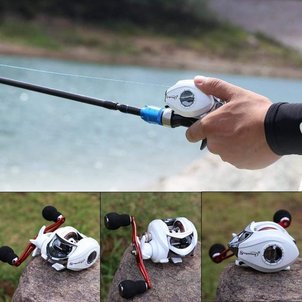 Planet Gates White / Left Hand 18+1BB Fishing Reel Strong Drag Power 10kg White Right/Left Handed Carp Fishing Wheels Fishing Tracking