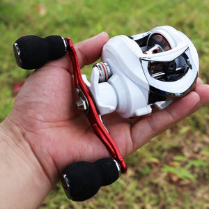Planet Gates White / Left Hand 18+1BB Fishing Reel Strong Drag Power 10kg White Right/Left Handed Carp Fishing Wheels Fishing Tracking
