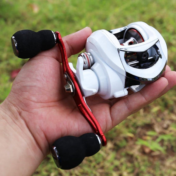 Planet Gates White / Left Hand 18+1BB Fishing Reel Strong Drag Power 10kg White Right/Left Handed Carp Fishing Wheels Fishing Tracking