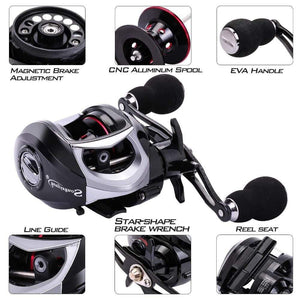 Planet Gates White / Left Hand 18+1BB Fishing Reel Strong Drag Power 10kg White Right/Left Handed Carp Fishing Wheels Fishing Tracking