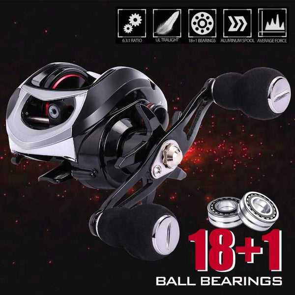 Planet Gates White / Left Hand 18+1BB Fishing Reel Strong Drag Power 10kg White Right/Left Handed Carp Fishing Wheels Fishing Tracking