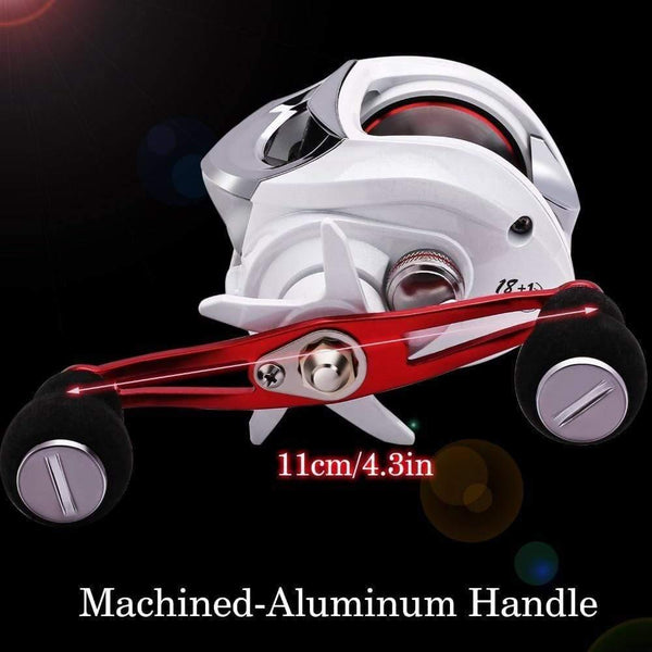 Planet Gates White / Left Hand 18+1BB Fishing Reel Strong Drag Power 10kg White Right/Left Handed Carp Fishing Wheels Fishing Tracking