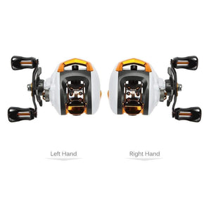 Planet Gates White / Left Hand Speed Baitcasting Fishing Reel 13BB Ball Bearing GT 6.3:1 Baitcasting Fishing Reel Coils with Brake System Carretilha