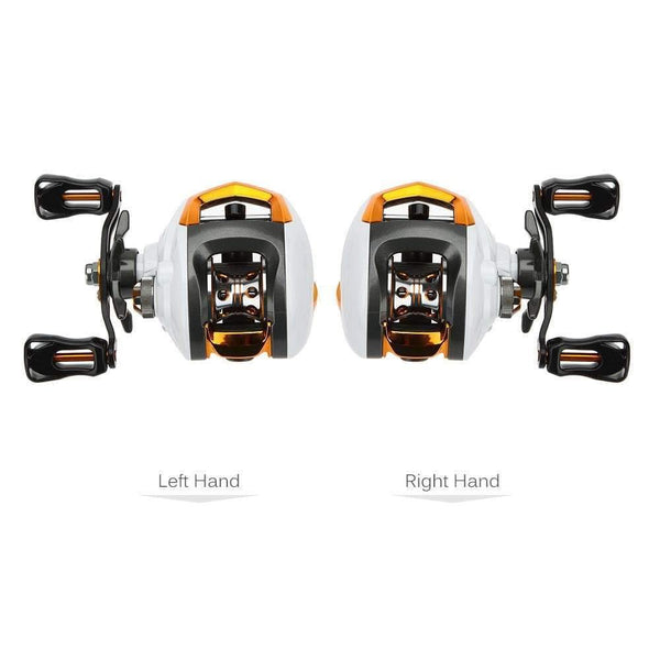 Planet Gates White / Left Hand Speed Baitcasting Fishing Reel 13BB Ball Bearing GT 6.3:1 Baitcasting Fishing Reel Coils with Brake System Carretilha