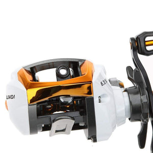 Planet Gates White / Left Hand Speed Baitcasting Fishing Reel 13BB Ball Bearing GT 6.3:1 Baitcasting Fishing Reel Coils with Brake System Carretilha