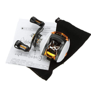 Planet Gates White / Left Hand Speed Baitcasting Fishing Reel 13BB Ball Bearing GT 6.3:1 Baitcasting Fishing Reel Coils with Brake System Carretilha