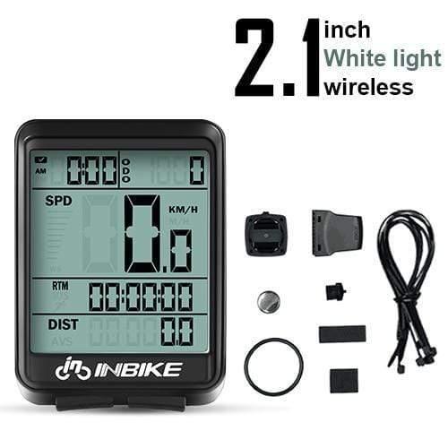 Planet Gates White Light-Wireless Waterproof Bicycle Computer Wireless And Wired MTB Bike Cycling Odometer Stopwatch Speedometer Watch LED Digital Rate