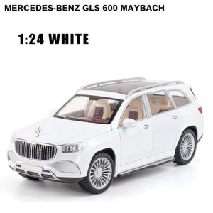 Planet Gates white Luxury 1:24 Alloy Model Car Mercedes-Benz Gls 600 Maybach Miniature Diecast Metal Vehicle Collection Display Gift for Children