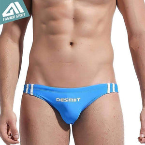 Planet Gates White / M DESMIIT Men's Bikini Beach Swimming Brief New Summer Men's Swimwear Low Waist Diving Swimsuit for Men DT31 Dropshipping