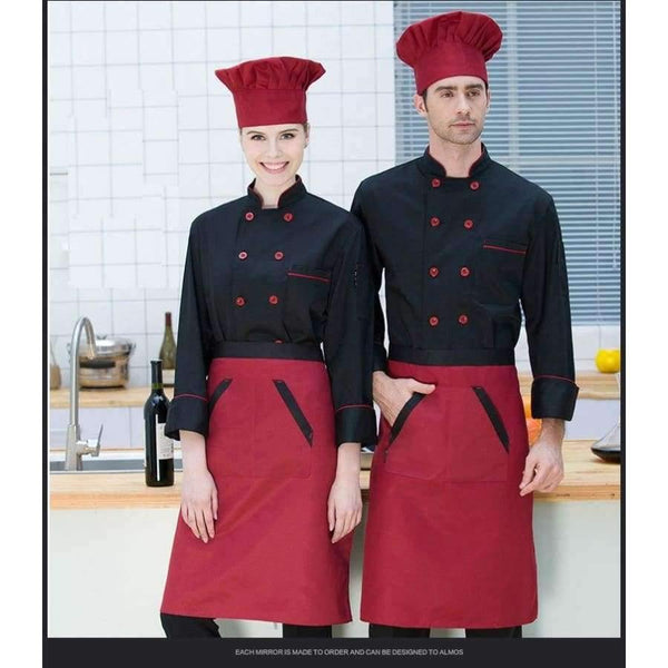 Planet Gates white / M Long Sleeve Men Restaurant Chef Jacket for Cook Work Wear Hotel Breathable Double-breasted Woman Chef Uniform Kitchen Tool 89