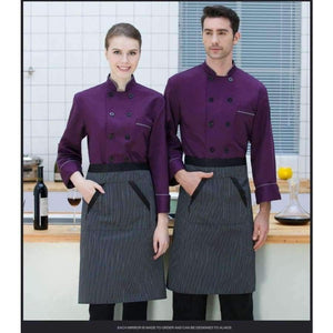 Planet Gates white / M Long Sleeve Men Restaurant Chef Jacket for Cook Work Wear Hotel Breathable Double-breasted Woman Chef Uniform Kitchen Tool 89